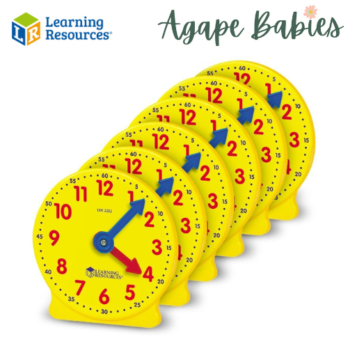 Learning Resources Gear Clock (4 Inches) 6-Pack