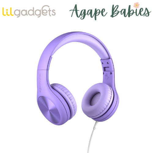 LilGadgets Connect+ Pro Wired Headphones for Children - Purple