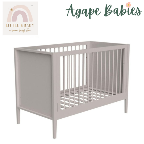 Little kBaby Baby Cot - Soft Tone Grey (with Free Mattress)