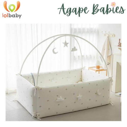 LOLBaby Cotton Embroidery Bumper Bed - Canopy ONLY