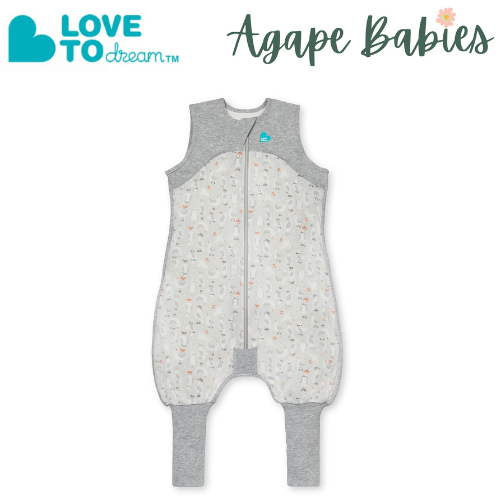 Love To Dream Sleep Suit Organic Lite 0.2 Tog- Grey Seagills