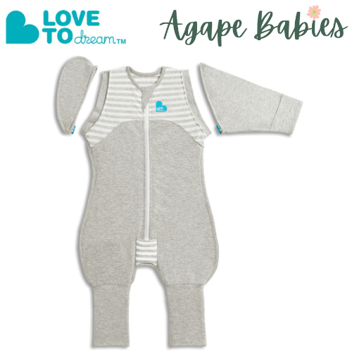 Love To Dream Swaddle UP  1.0 Tog Transition Suit - Grey