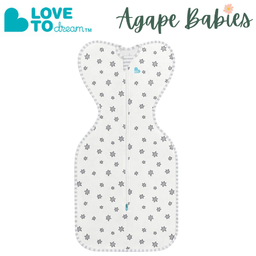 Love To Dream Swaddle UP  Bamboo 0.2 Tog Lite Cream (Stars)