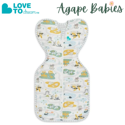 Love to Dream Swaddle UP Designer Lite 0.2 TOG - Zoo Time White