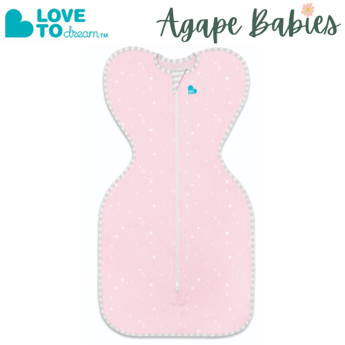 Love To Dream Swaddle UP Lite 0.2 tog Pink (Stars Design) - 3 Sizes