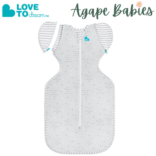 Love To Dream Swaddle Up Transition Bag 0.2 Tog Lite Grey - 2 Sizes