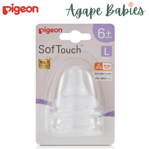 Pigeon Softouch 3 Nipple Blister Pack 2pcs (L)