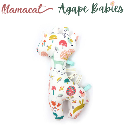 Mamacat Rattle Giraffe Pastel Forest