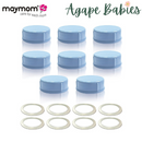 Maymom Solid Lids with Sealing Ring for Standard Sized Bottles; Bottles Lids/Fits Medela Bottles, Ameda, and Small Sized Nuk, Playtex, Gerber Bottles, Lifefactory Bottle (8pc/pk)