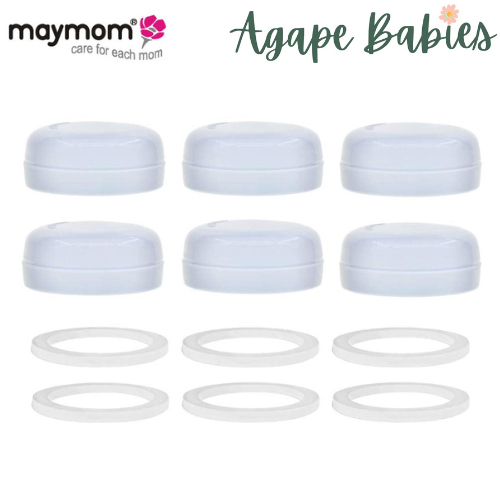 Maymom Travel Cap For Avent, Spectra Wide Mouth Bottle W/ Sealing Ring; 6pc/pk