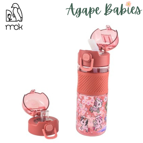 MCK TKDK Water Bottle (600ml),2 Lids, Cherry Blossom-2 Colors