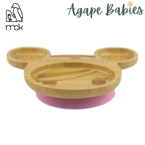 MCK X TKDK Donutella Bamboo Plate - 26cm (L) x 22cm (W) x 3.1cm (H) - Pink