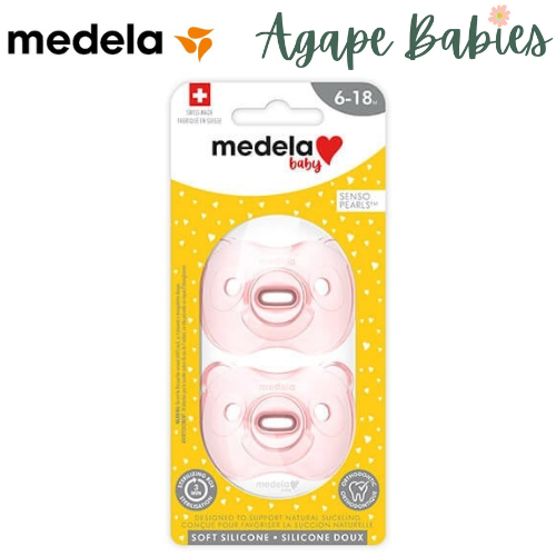 Medela Baby Pacifier Soft Silicone, 6-18M (Girl Duo)