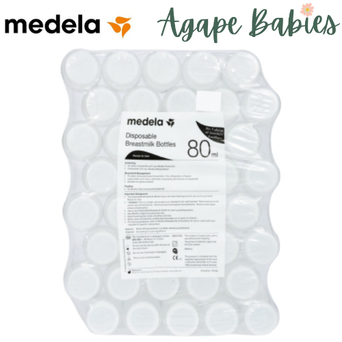 Medela Disposable Breast Milk Bottles 80ML (Pack Of 40)  (Made in Switzerland)