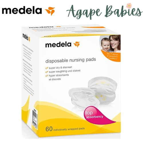 [2-Pack] Medela Disposable Nursing Bra Pads 60ct (Made in Switzerland)