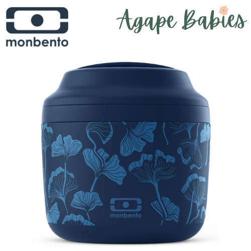 Monbento MB Element Insulated Lunch Box - Graphic Ginkgo Blue