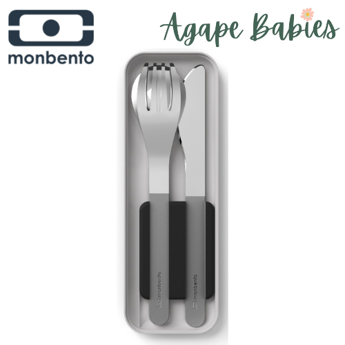 Monbento MB Slim Box To-go Cutlery Set - Trio Knife Black