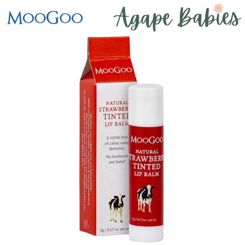 MooGoo Skincare Strawberry Tinted Edible Lip Balm Exp: 03/26