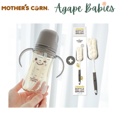 Mother's Corn Jaranda Straw Cup 300ml and Bottle Brush + Free replacement straw