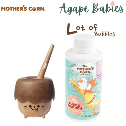 Mother's Corn Woody Bubble Blower with 200ml Lots of Bubbles Solution