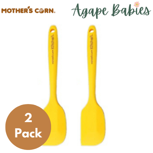 [2-Pack] Mother's Corn Silicone Mini Spatula Yellow