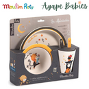 Moulin Roty Les Moustaches Baby Safe Bamboo Dish Set