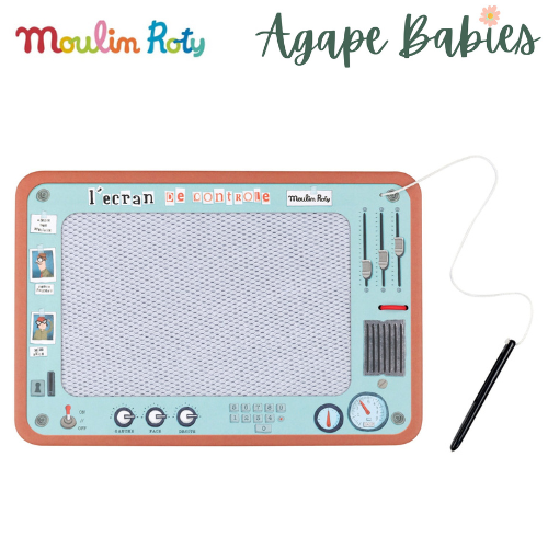 Moulin Roty Les Petites Mervellies Magnetic Erasable Drawing Screen with Stylus