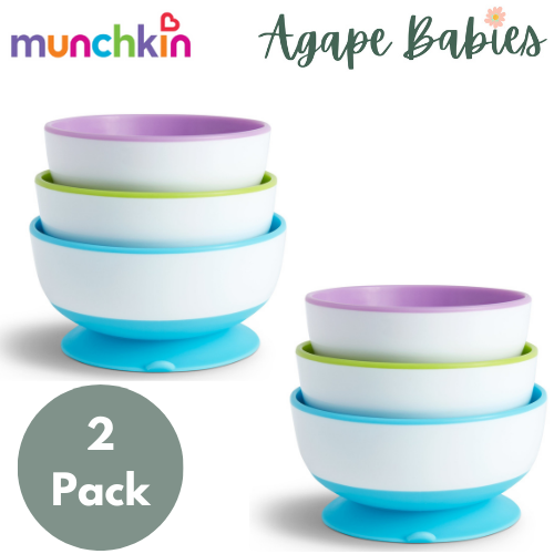 Munchkin 3pk Stay-Put Suction Bowls (Pack Of 2)