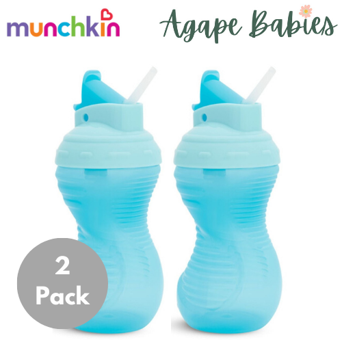 [2-Pack] Munchkin Mighty Grip ® Flip Straw Cup - 10oz