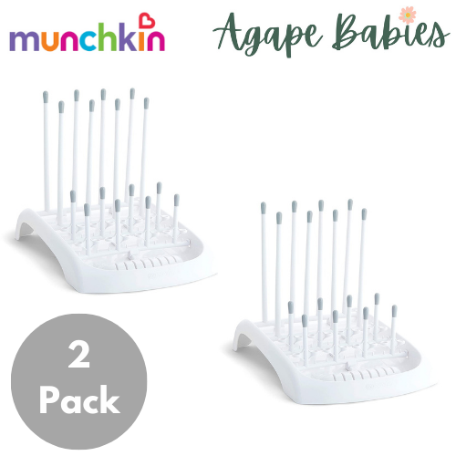 [Bundle Of 2] Munchkin Fold™ Bottle Drying Rack (Grey)