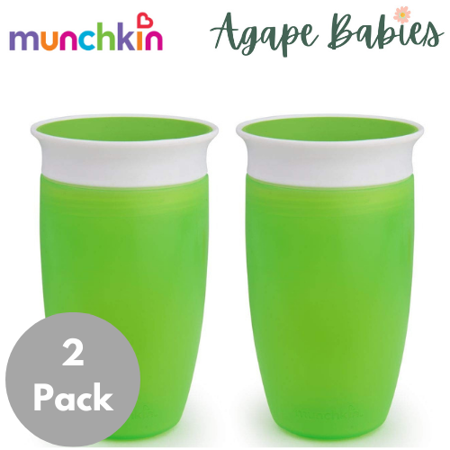 [Bundle Of 2] Munchkin Miracle 360° Sippy Cup - 10oz (Green)