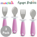 [Bundle Of 2] Munchkin Raise™ Toddler Fork & Spoon Set - Purple