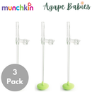 [Bundle Of 3] Munchkin Click Lock™ Weighted Flexi-Straw Cup Replacement Straw and Weight (Green)