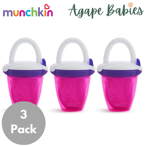 [Bundle Of 3] Munchkin Deluxe Fresh Food Feeder (Pink)