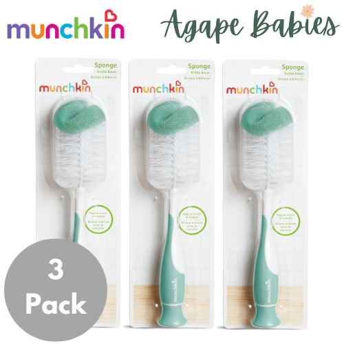 [Bundle Of 3] Munchkin Sponge Bottle Brush (Sage)