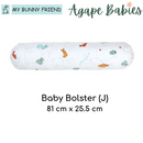 My Bunny Friend Baby Bolster - J (Bunny Party)