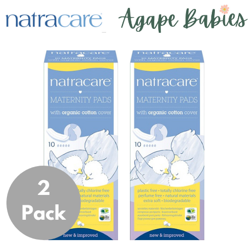 [Bundle Of 2] Natracare Maternity Pads With Organic Cotton Cover (10pcs x 2 = 20pcs)