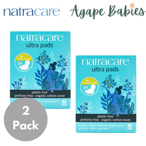 [Bundle Of 2] Natracare Ultra Pads with Organic Cotton Cover - Regular with wings (14pcs x 2)