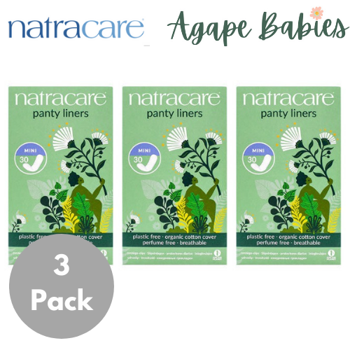 [Bundle Of 3] Natracare Panty Liners with Organic Cotton Cover - Mini (30pcs x 3)