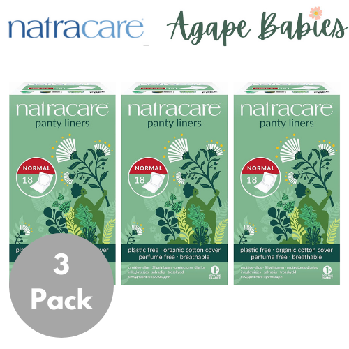 [Bundle Of 3] Natracare Panty Liners with Organic Cotton Cover - Normal and Wrapped (18pcs x 3)