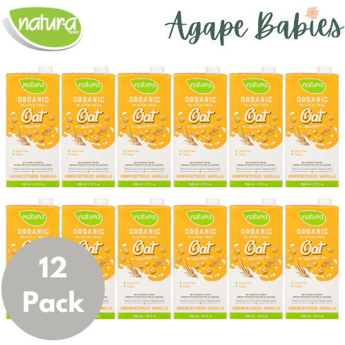 Natur-a Oat Beverage - Vanilla Unsweetened(Organic), 946 ml (Bundle Of 12 Packs) [Exp:11/24]