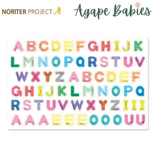 Noriterboard Rainbow Pastel Alphabet 66 Magnets