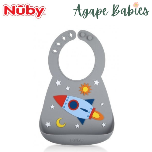 Nuby Fun 3D Silicon Bib - Rocket