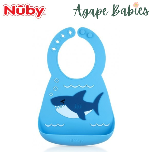 Nuby Fun 3D Silicon Bib - Shark