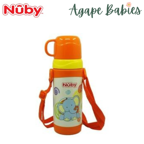 Nuby No-spill Clik-it Stainless Steel Insulated Store n’ Pour Bottle 360ml - 2 Designs