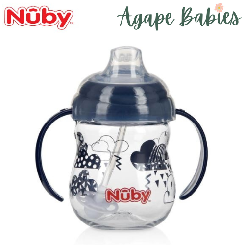 Nuby Tritan Combo 360 - 9oz/270ml Cup With Handle - Dark Blue