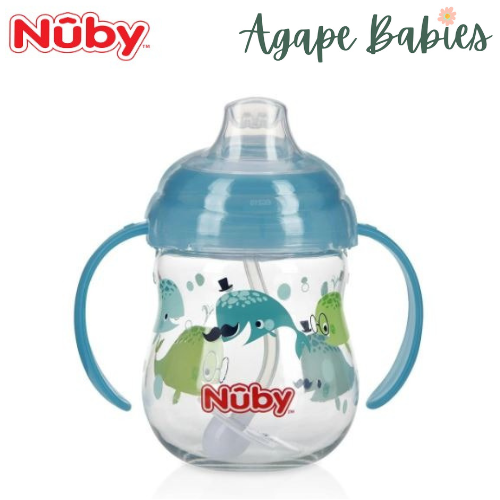 Nuby Tritan Combo 360 - 9oz/270ml Cup With Handle - Light Blue