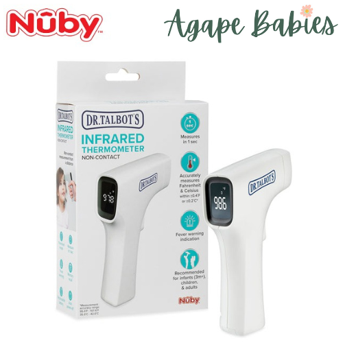 Nuby White Easy Handle Non-Contact Infrared Thermometer