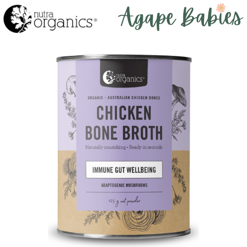 Nutra Organics Chicken Bone Broth – Adaptogenic Mushroom 125g