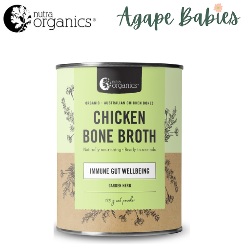 Nutra Organics Chicken Bone Broth – Garden Herb 125g